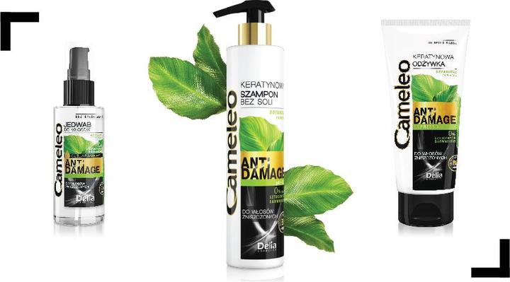 Actual product image Delia Cosmetics Cameleo - Anti Damage Express express keratin conditioner for damaged hair 200ml (200 ml)