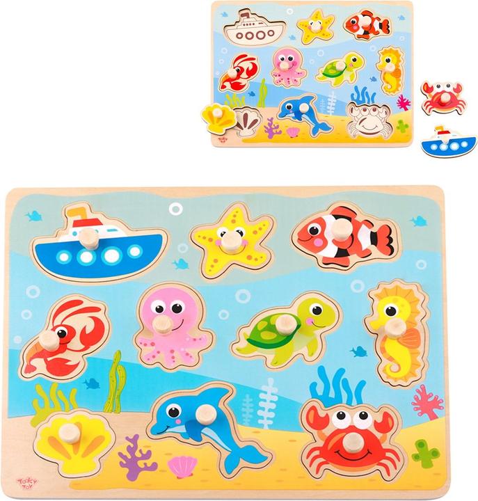 Tooky Toy Wooden Puzzle Navy 11-pcs TY856
