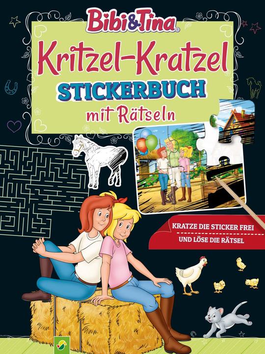 Produktbild Bibi & Tina Kritzel-Kratzel Stickerbuch mit Rätsel