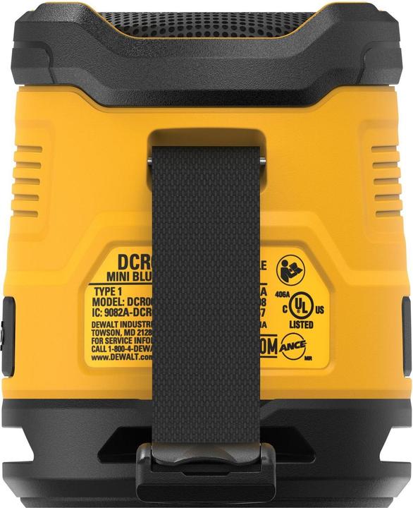 Immagine prodotto DeWalt Altoparlante portatile da costruzione 5W, Bluetooth (DCR009-XJ) IP67 (16 h, Batteria ricaricabile)