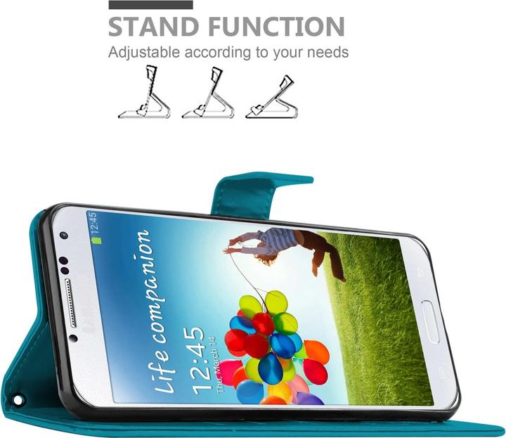 Actual product image Cadorabo Flower Book Case for Samsung Galaxy S4 (Samsung Galaxy S4)