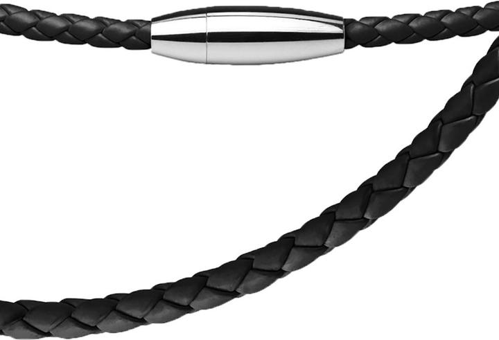 Image du produit Star Piercing Kette geflochten dünn schwarz (sans laiton, Similicuir)