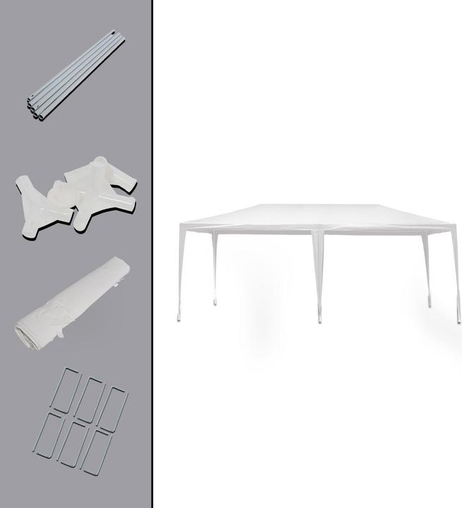 Produktbild Wiltec Pavillon 3x6m in Weiss mit UV-Schutz 50+ Gartenpavillon Partyzelt Camping (600 cm, 300 cm)
