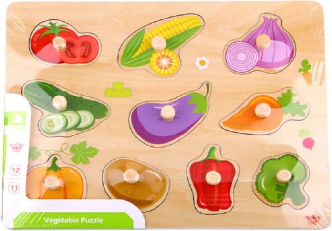 Actual product image Tooky Toy puzzle en bois TY855 légumes