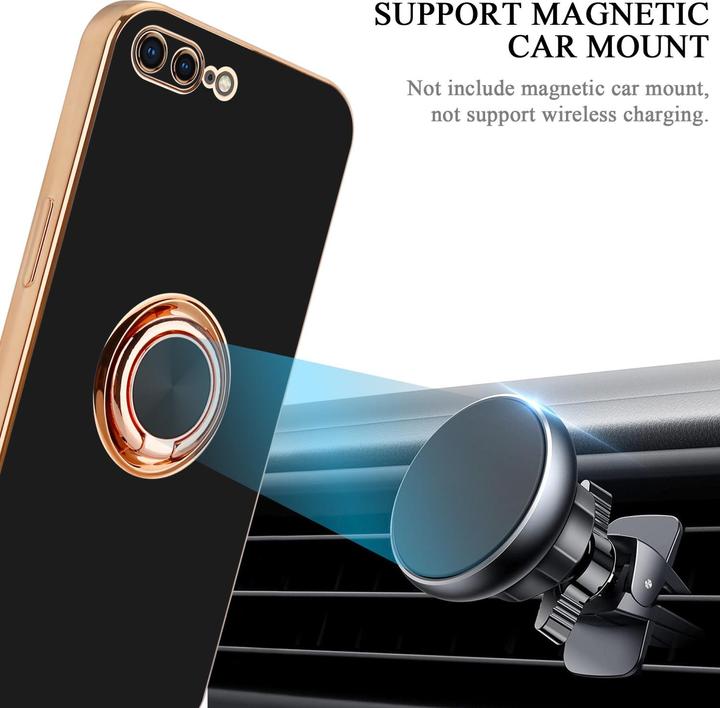 Actual product image Cadorabo Case for Apple iPhone 7 PLUS / 7S PLUS / 8 PLUS in TPU with camera protection and ring LM089 Style (Apple iPhone 7 Plus, Apple iPhone 7s Plus)