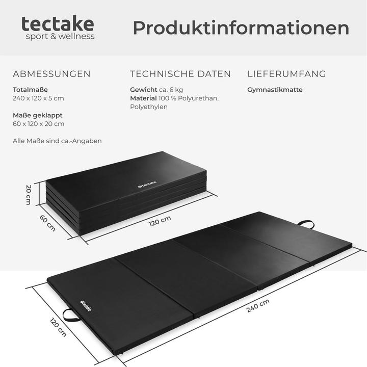 Produktbild tectake Gymnastikmatte (50 mm)