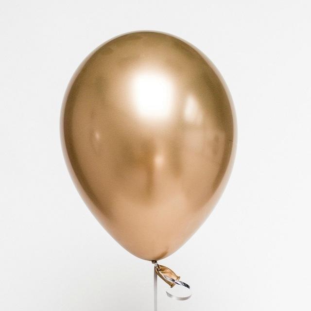 Produktbild Ueli Express 50 STK Metall Glanz Optik Latex Ballon 30cm Gold (1 x)
