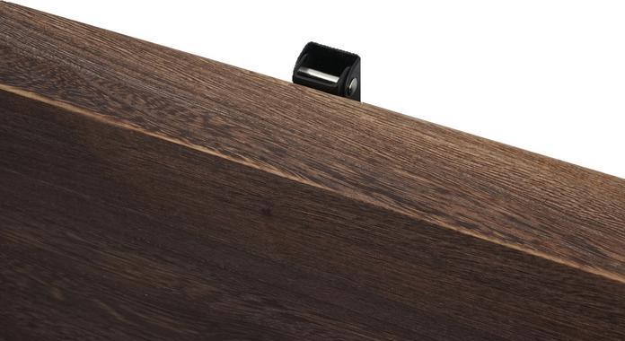 Produktbild Swisshandel24 Wandtisch HWC-H48, Wandklapptisch Wandregal Tisch, klappbar Massiv-Holz 120x60cm shabby braun
