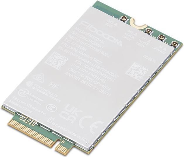 Image du produit Lenovo ThinkPad Fibocom FM350-GL 5G Sub-6 GHz M.2 WWAN Module for X1 Carbon Gen 11 (M.2 Key B)