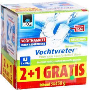 Bison Feuchtigkeitsabsorber Magnet Nachfüllung 2+1