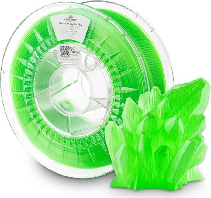 Produktbild Filament PLA Crystal Neon Green 1.0kg 1.75mm (PLA, 1.75 mm, 1000 g, Grün)