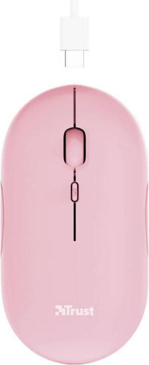 Produktbild Trust Maus Puck Rechargeable Pink (Kabellos)
