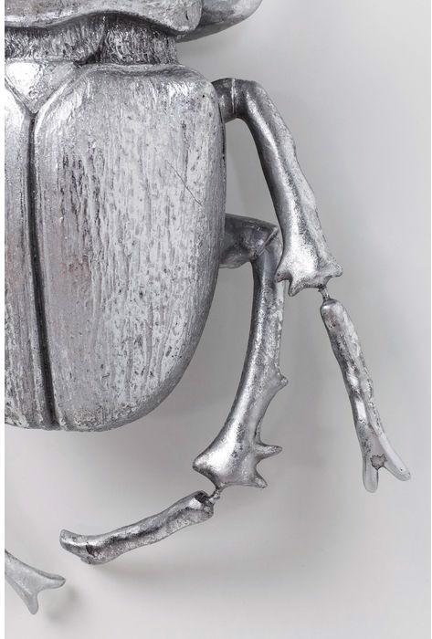 Image du produit Kare Design Décoration murale Atlas Beetle argenté