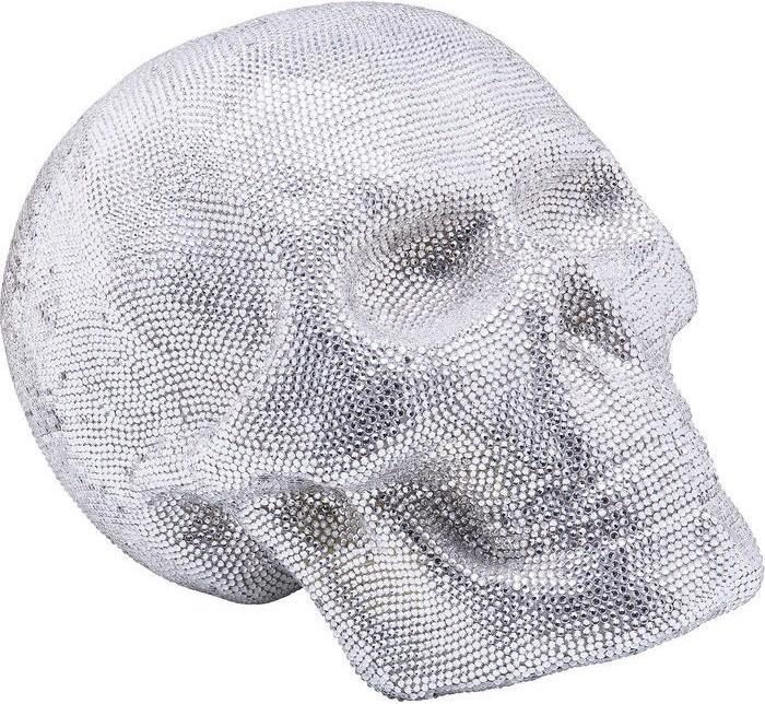 Actual product image Kare Design Deco Figurine Crystal Skull Silver Big