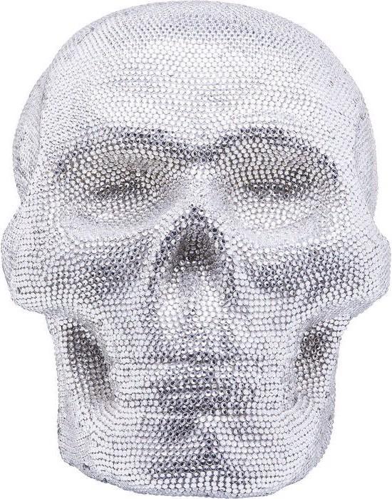 Actual product image Kare Design Deco Figurine Crystal Skull Silver Big