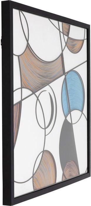 Actual product image Kare Design Deco Frame Wall Art Circles 90x90cm