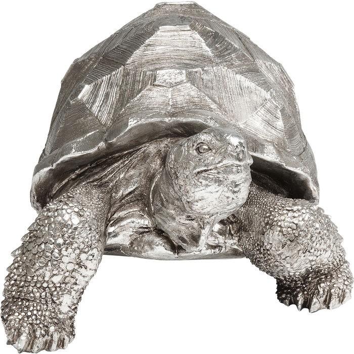 Kare Design Deco Figurine Turtle Silver Medium