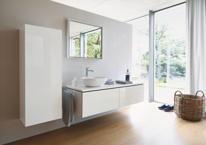 Produktbild Duravit Hochschrank L-CUBE 500x363x1760mm Ans links nussbaum dunkel