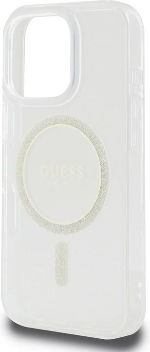 Actual product image Guess GUHMP16LHFGERET iPhone 16 Pro 6.3" przeźroczysty/transparent hardcase IML Glitter Circle MagSa (Apple iPhone 16 Pro)