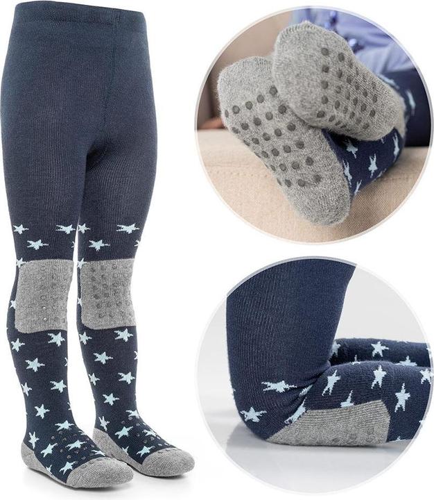 La Loona LaLoona Baby-Strumpfhosen Krabbelstrumpfhose - Sterne Marine -
