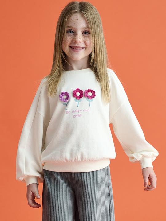 Immagine prodotto Vertbaudet Mädchen Sweatshirt mit Recycling-Polyester, Blumen oder Sterne (158)