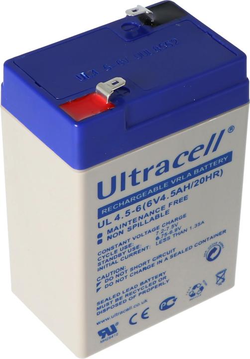 Image du produit Ultracell Akku UL 4.5-6 mit Faston 4,8mm Kontakten (6V)