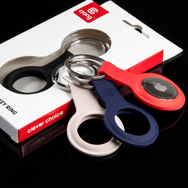 Produktbild Crong Silicone Case with Key Ring – Brelok do Apple AirTag (fioletowy)
