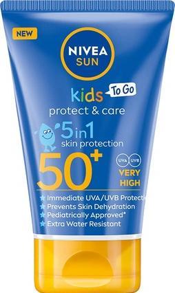 NIVEA Sun Kids Protect & Care 5In1 Skin Protection Spf50+ Sun Protection Lotion For Children 50Ml (Sonnenlotion, SPF 50+, 50 ml)