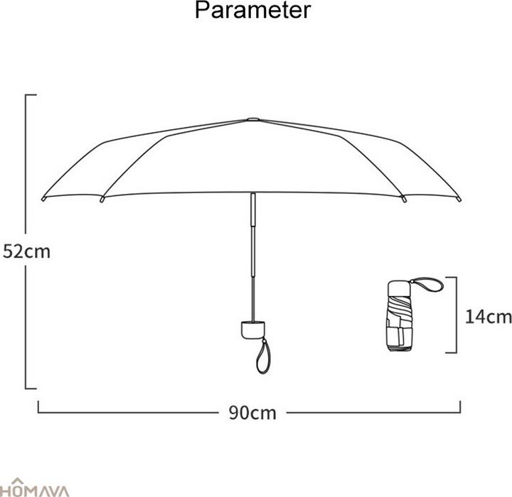 Produktbild Homava Taschen Regenschirm mit UV-Schutz