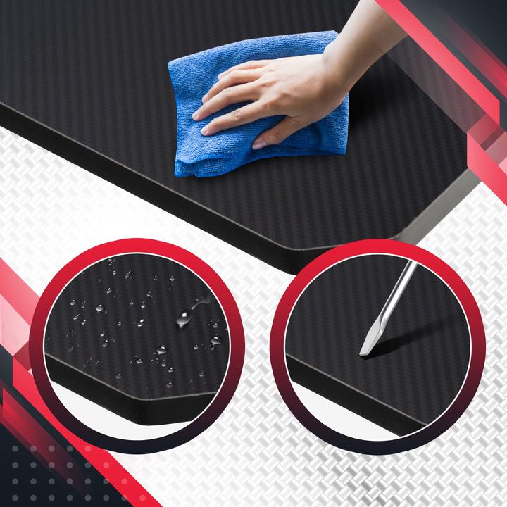 Image du produit CLP Table de jeu Lewiston K LED, rouge