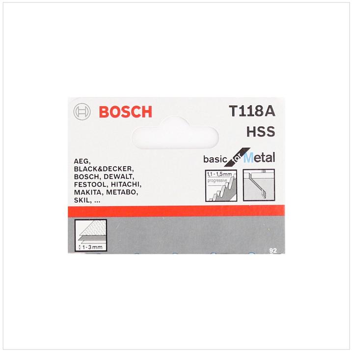 Productafbeelding Bosch Professional Zubehör Stichsägeblatt T 118 A Basic for Metal, 5er-Pack