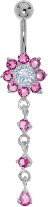 Bijouteria Bauchpiercing (Edelstahl, Silber 925, Kristall)