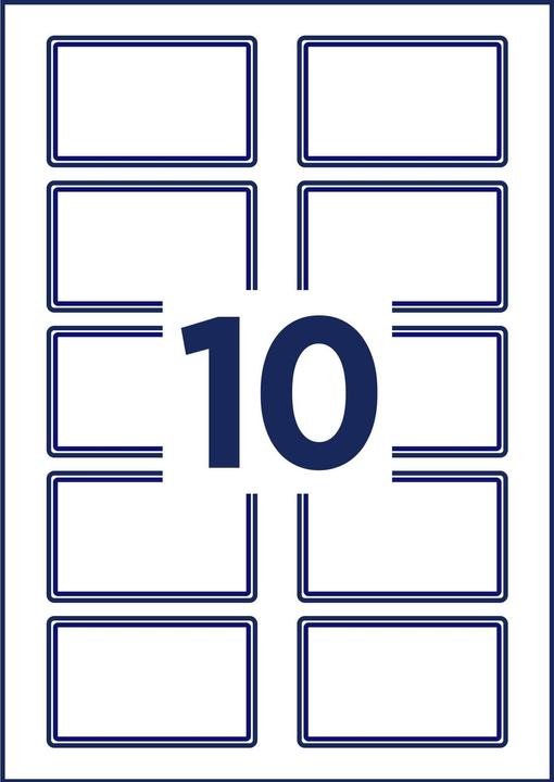 Actual product image Avery Name labels 80 x 50 mm, 20 Blatt