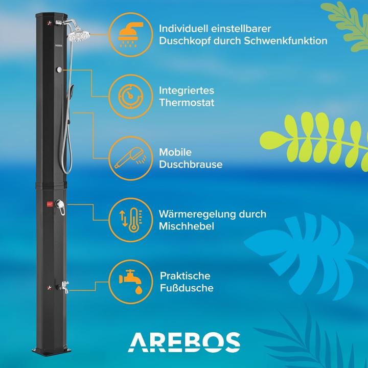 Produktbild Arebos Solardusche mit Handbrause