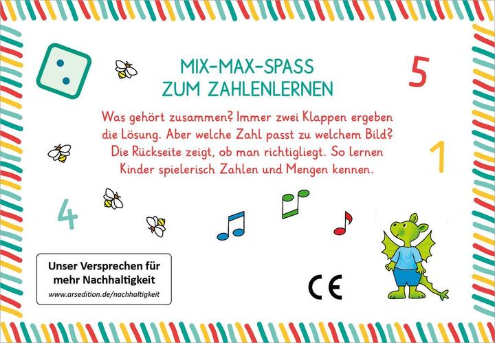 Energy Label Lernraupe - Mix-Max Erste Zahlen (German)