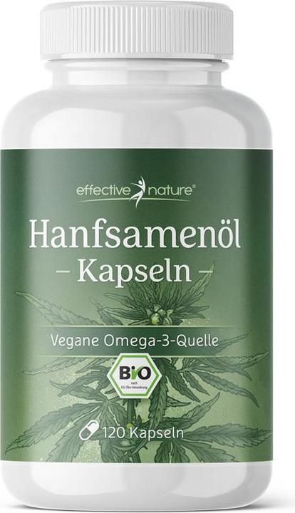 Produktbild Effective Nature Bio Hanföl Kapseln (120 Stück, Kapseln)