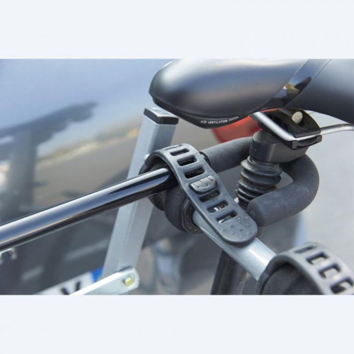 Actual product image Mottez Pair of straps with foam support for 25 mm plastic tube (Black)