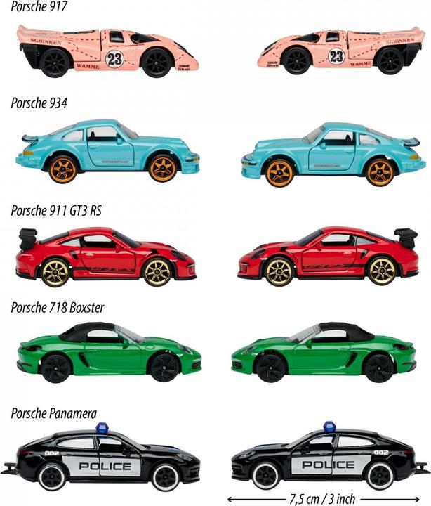 Produktbild Majorette Porsche Fahrzeuge
