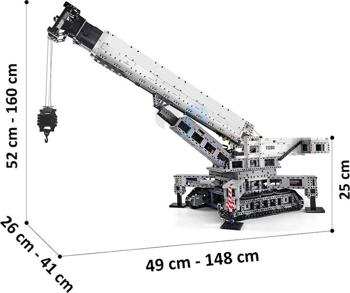 Actual product image Mould King 17002 - Grue sur chenilles technic RC (4000 pièces)