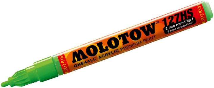 Actual product image Molotow Permanent marker One4All 127 HS refillable 2mm neon green fluorecent (neon green fluorescent, 2 mm, 1 x)