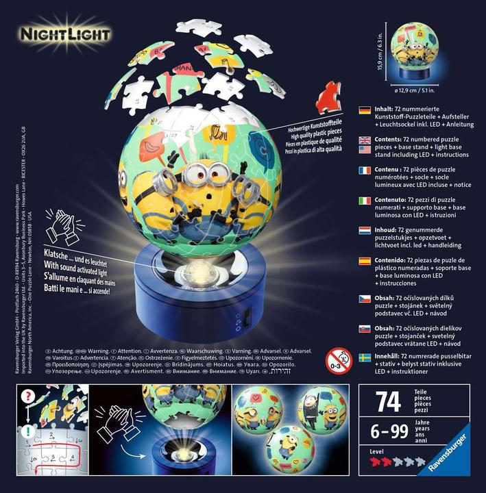 Produktbild Ravensburger Nachtlicht Minions 2 (72 Teile)