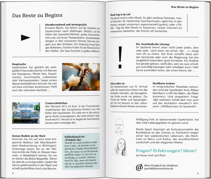 Produktbild direkt Reiseführer Saarland (Deutsch, Wolfgang Felk, Nicole Sperk, 2025)