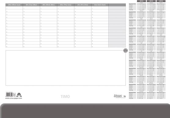 Produktbild Ursus Schreibunterlage Timo mit Kalender (52.5 x 37.5 cm)