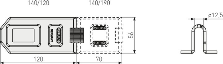 Produktbild Abus 140/190 (Überfallen leicht, 6 Stk.)