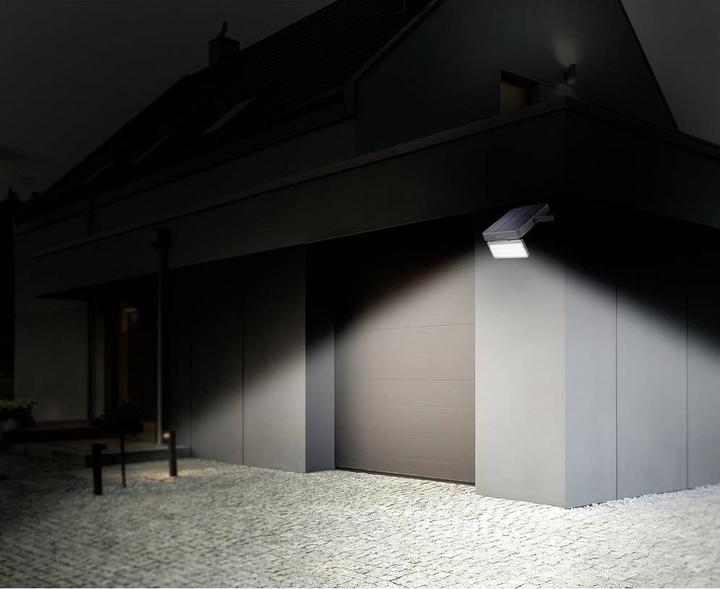 Actual product image Sygonix Solar Outdoor Wall Light SY-5275988 SMD LED 30W Neutral White Black (3000 lm, IP65)
