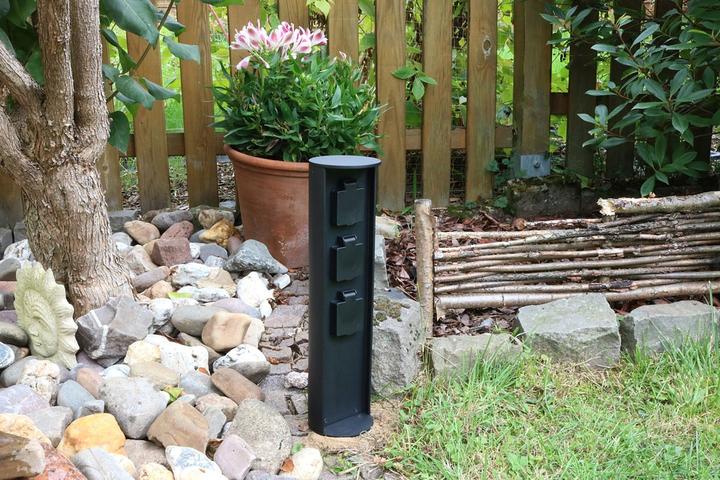 Immagine prodotto ECO-Light Distributore di corrente con 3 prese Presa da giardino IP44 nero (3 x)