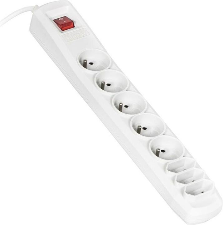 Produktbild Activejet APN-8G/3M-GR Steckdosenleiste mit Kabel (8 x, CEE 7/16, CEE 7/5, 3 m)