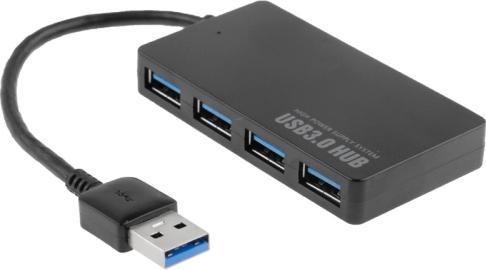 Image du produit JTI Hub USB 3.0 avec 4x ports USB (haut débit) - jusqu'à 5 Gbit/s (USB-A, 4 Ports)