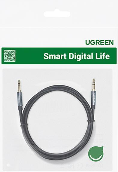Actual product image Ugreen angled AUX cable 2 x mini jack 3.5mm 1.5m blue (AV112) (1.50 m)