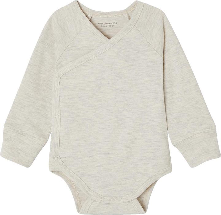 Actual product image Vertbaudet Bio-Kollektion: 3er-Pack mitwachsende Baby Wickelbodys mit langen Ärmeln (74)